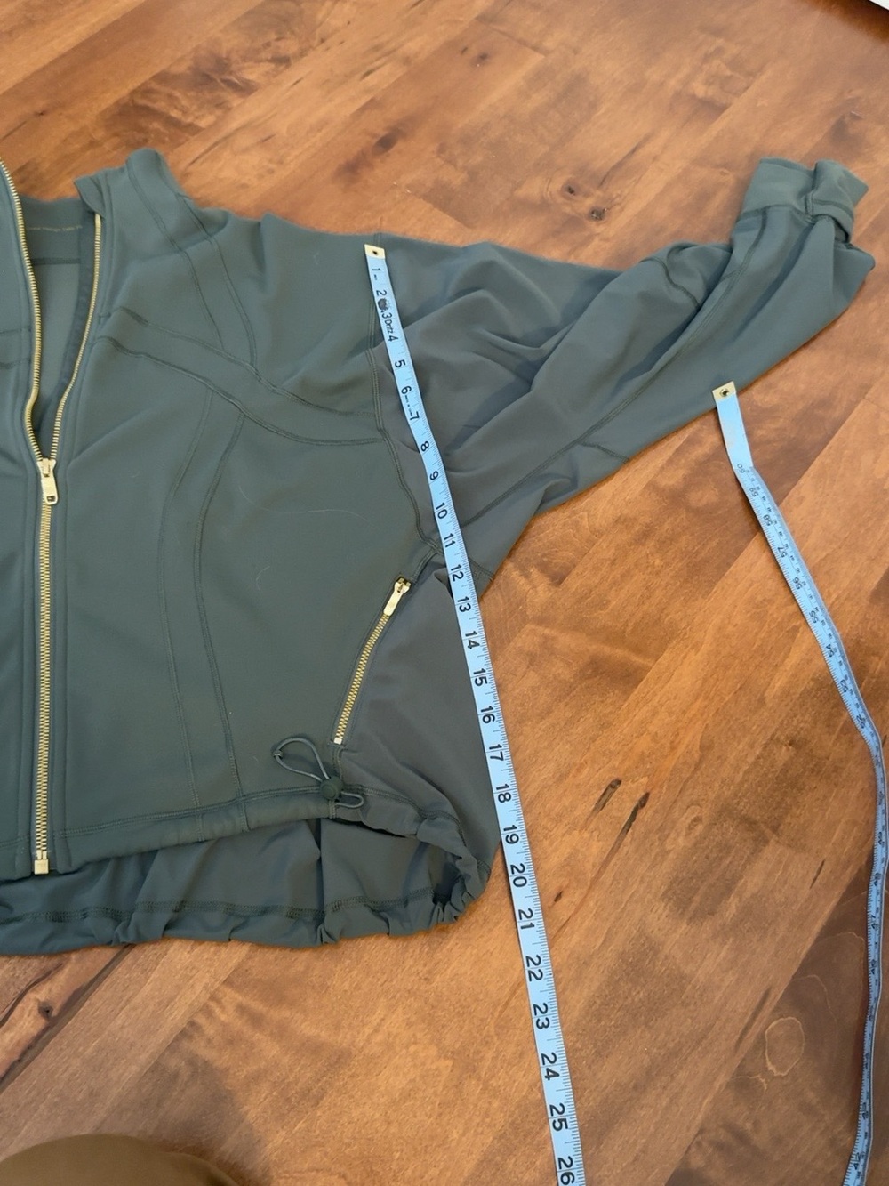 Lululemon Teal Gold Zip Full Zip Jacket Size 2 Like New - Picture 6 of 7